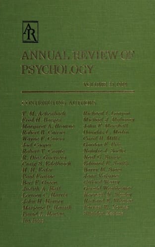 Annual Review of Psychology Volume 35, 1984