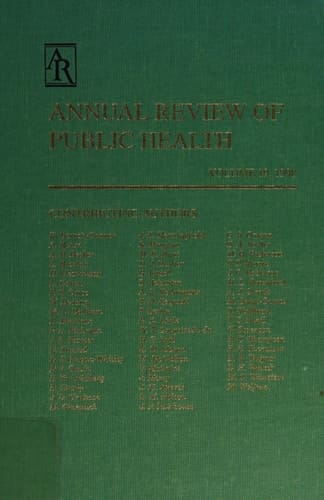 Annual Review of Public Health: 1998