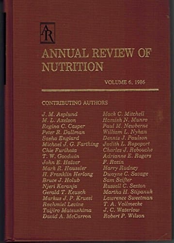 Annual Review of Nutrition/1986