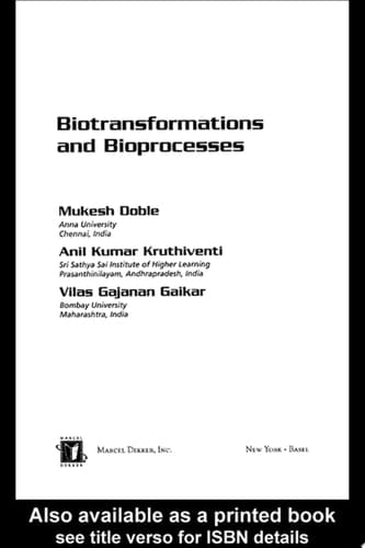 Biotransformations and Bioprocesses