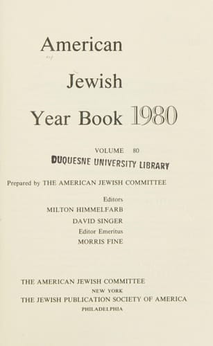 American Jewish Year Book 1980