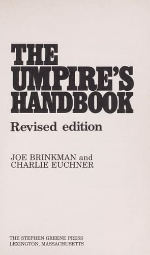 The Umpire's Handbook