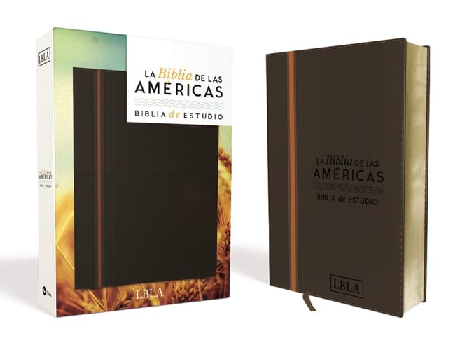 LBLA, Biblia de Estudio, Leathersoft, Café