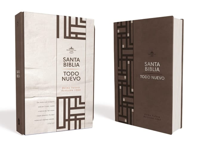 RVR60, Santa Biblia, Nuevo Creyente 'Todo Nuevo', Leathersoft, Café, Comfort Print