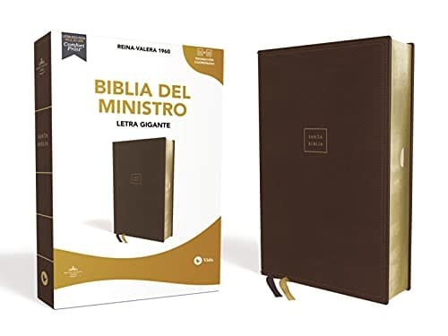Biblia Del Ministro Reina Valera 1960 Santa Biblia Del Ministro, Leathersoft, Café, Edición Letra Roja