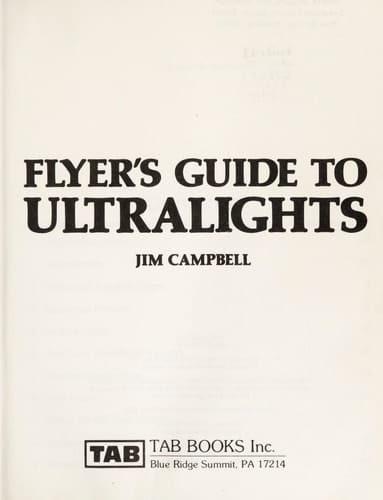 Flyer's guide to ultralights