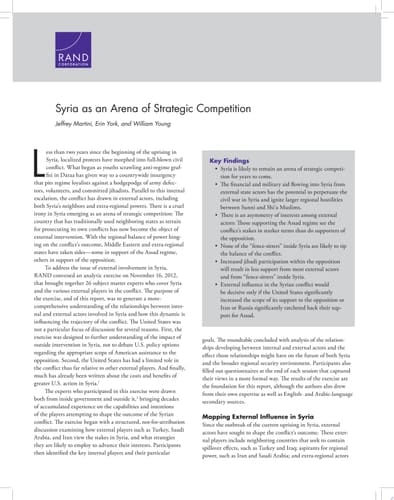 Syria as an Arena of Strategic Competition