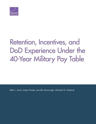 Retention, Incentives, and DoD Experience Under the 40-year Military Pay Table