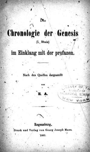 Die Chronologie der Genesis (I. Mosis) im Einklang mit der Profanen