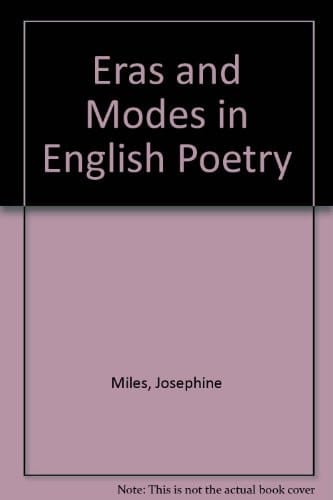 Eras & Modes in English Poetry