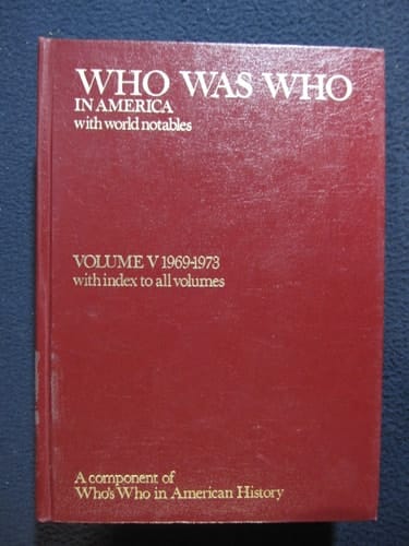 Who Was Who in America, 1969-1973