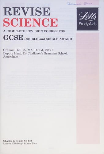 Revise Science (Letts Study Aid)