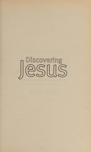 Discovering Jesus Introductory Bible Studies