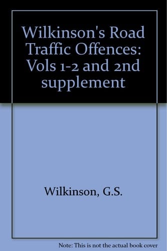 Wilkinson's Road Traffic Offences