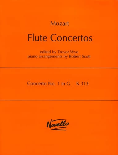 W.A. Mozart: Concerto No.1 In G K.313. Partitions pour Flûte Traversière, Accompagnement Piano