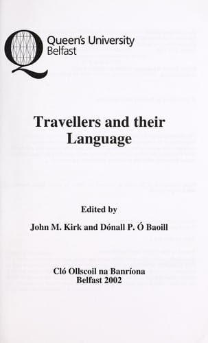 Travellers and their language