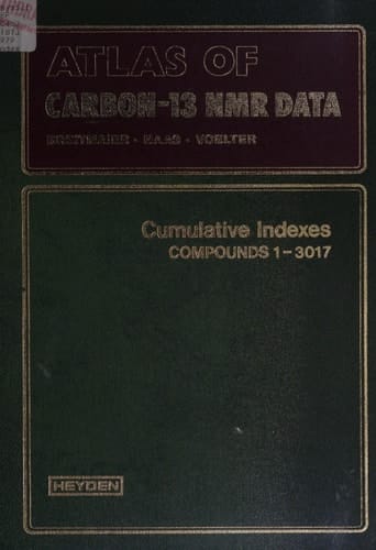 Atlas of Carbon-13 NMR Data: Cumulative indexes, compounds 1-3017