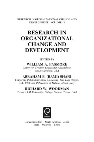 Research in Organizational Change and Development