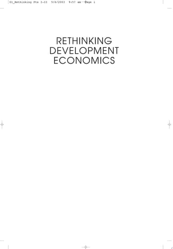 Rethinking Development Economics