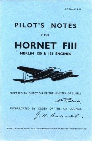 Hornet FIII Merlin 130 and 131 Engines