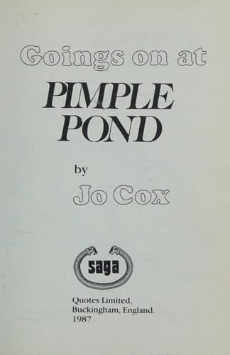 Goings on at Pimple Pond