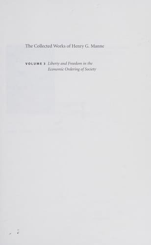 The Collected Works of Henry G. Manne