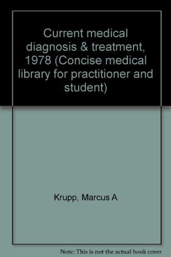 Current Medical Diagnosis & Treatment, 1978