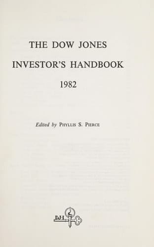 Dow Jones Investor's Handbook, 1982
