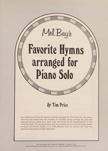 Favorite Hymns for Piano Solo