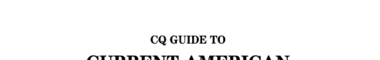 CQ's Guide to Current American Government Fall, 1989