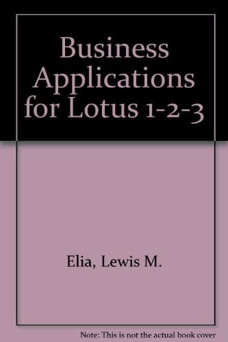 Business Applications for Lotus 1-2-3