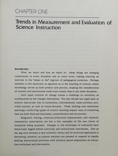 Basic Measurement&Evaluation of Science Instruction