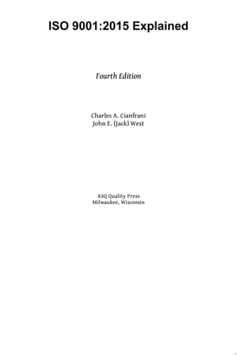 ISO 9001:2015 Explained, Fourth Edition