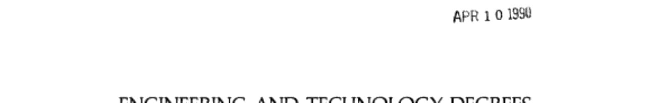 Engineering and Technology Degrees, 1989