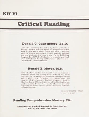 Critical Reading