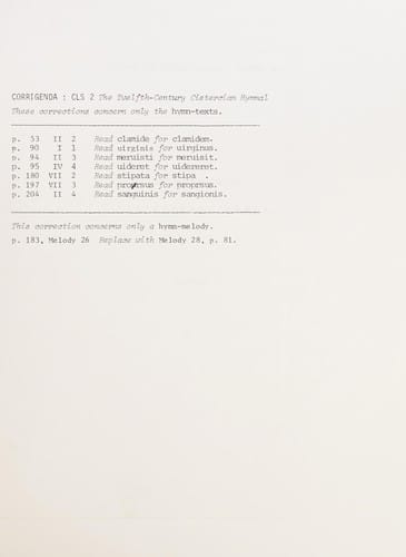 The Twelfth-Century Cistercian Hymnal (Cistercian Liturgy)