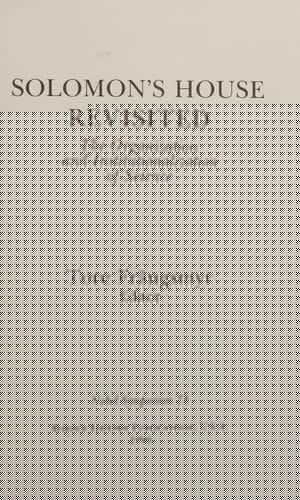 Solomon's House Revisited: The Organization and Institutionalization of Science: Nobel Symposium 75 (Nobel Symposium//Proceedings)