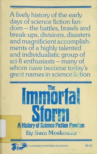 The Immortal Storm A History of Science Fiction Fandom