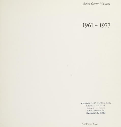 Amon Carter Museum 1961 1977