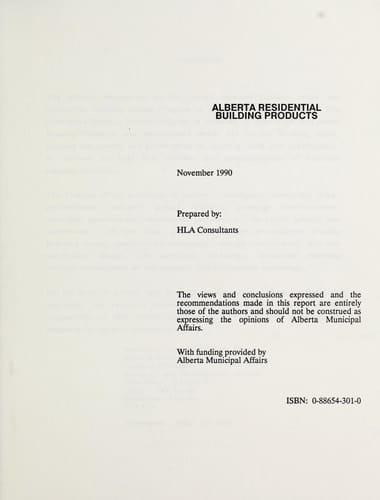 Alberta Residential Building Products
