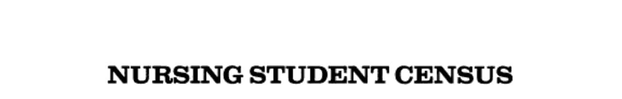 Nursing Student Census with Policy Implications, 1986