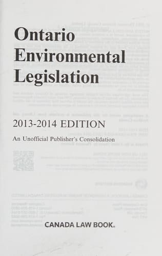 Ontario Environmental Legislation