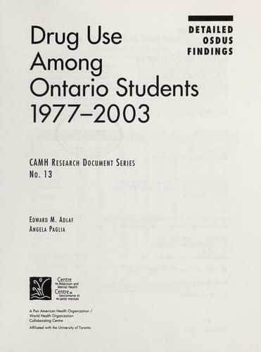 Drug use among Ontario students 1977-2003