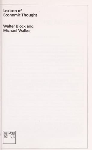 Lexicon of Economic Thought