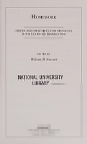 Homework: Issues and Practices for Students With Learning Disabilities