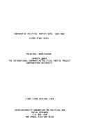 Comparative Political Parties Data, 1950-1962