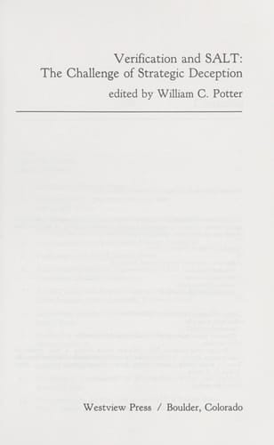 Verification And Salt: The Challenge Of Strategic Deception