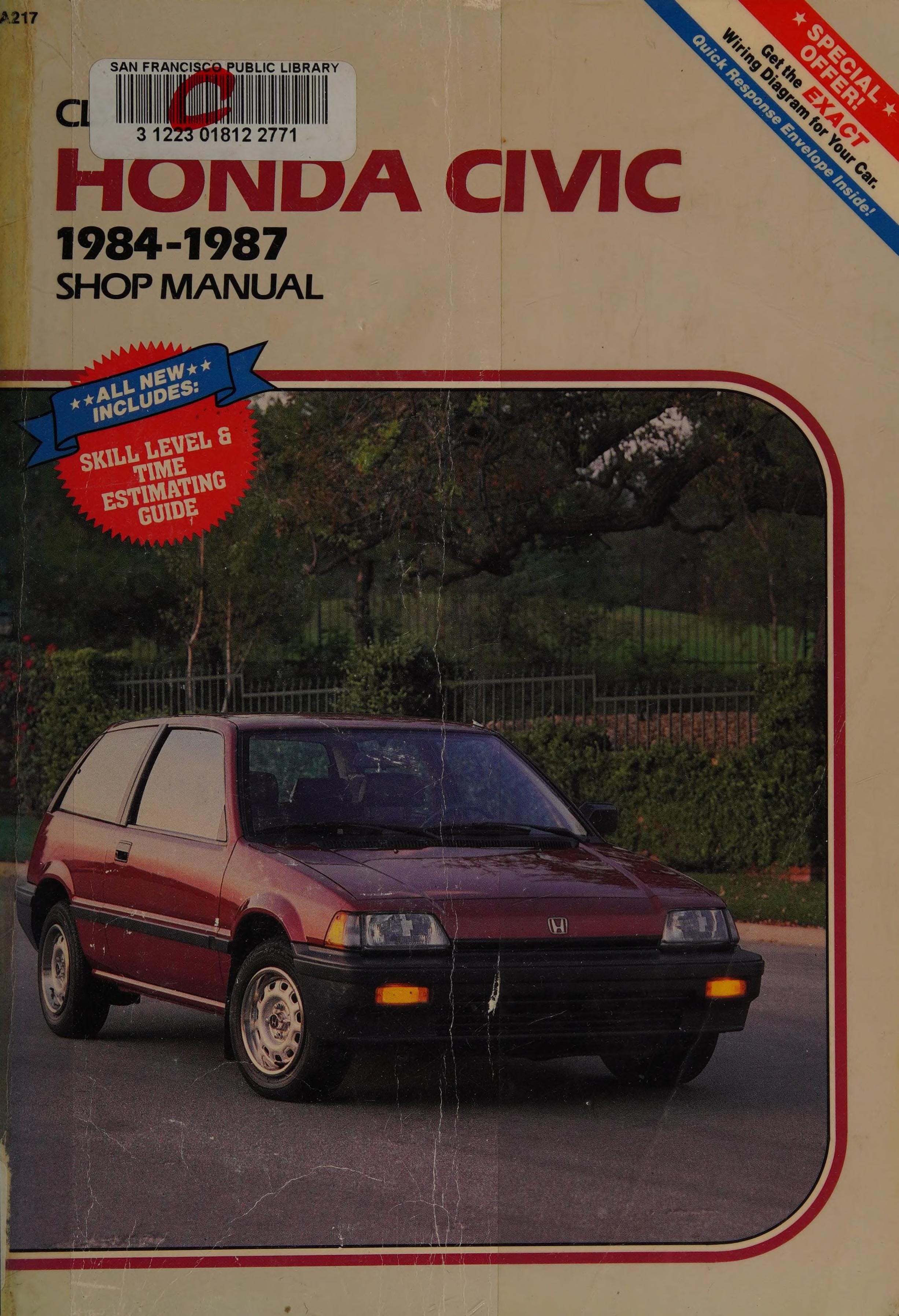 Honda Civic, 1984-1987 Shop Manual