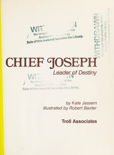Chief Joseph, Leader of Destiny