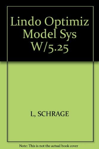 Lindo An Optimization Modeling System